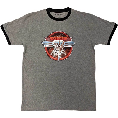 Van Halen Circle Logo (Ringer) Grey & Black L Риза (VHTS16MG03)