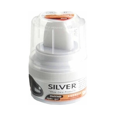 Silver Shine Creme Samoleštiaci krém na obuv s aplikátorom 50 ml čierny