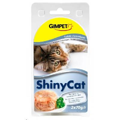 Gimpet ShinyCat tuniak s krevetami 2 x 70 g
