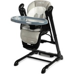 Caretero Столче За Хранене + Люлка шезлонг Indigo Black Grey Caretero