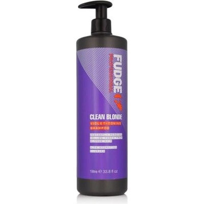 Fudge Professional Clean Blonde Violet-Toning Shampoo 1000 ml шампоан за възстановяване и блясък на руса коса унисекс