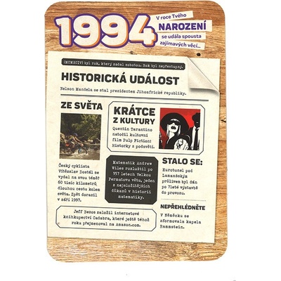 Blahopřaní 1994 - česky