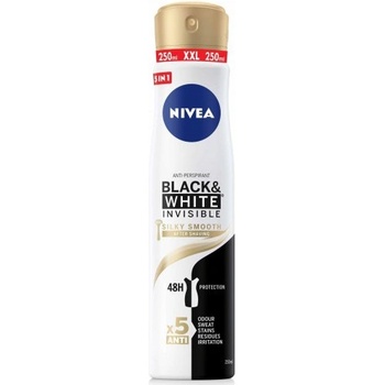 Image 1 of Nivea Black & White Silky Smooth - Спрей дезодорант 250мл