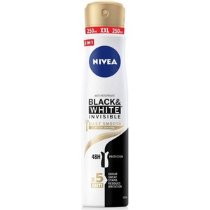Nivea Black & White Silky Smooth - Спрей дезодорант 250мл