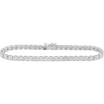 Eppi Elegantný strieborný náramok s diamantmi Ansel BR44677