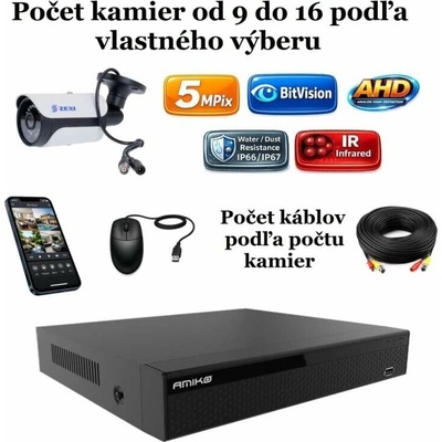 AHD Amiko kamerový set Tube 2501K9 16