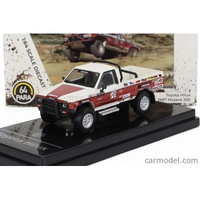 Paragon models Toyota Hilux Pick up Racing Lhd 1985 Bílá Červená 1:64