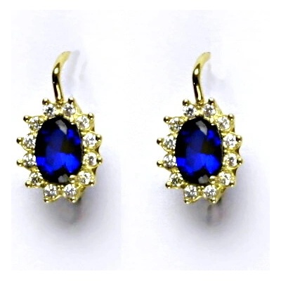 Čištín Zlaté náušnice Kate, žluté i bílé zlato, spinel, náušnice ze zlata, NK 1480 9438