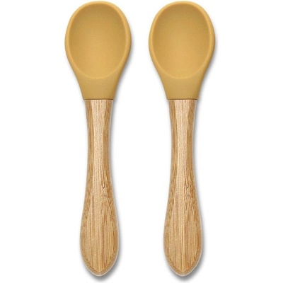 Lorelli СИЛИКОНОВИ ЛЪЖИЧКИ С БАМБУК 2БР natural yellow (3800166113906)