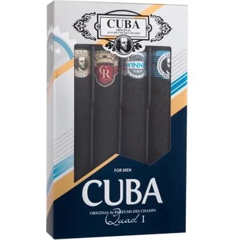 Cuba Quad I подаръчен комплект: EDT Gold 35 ml + EDT Royal 35 ml + EDT Winner 35 ml + EDT Shadow 35 ml за мъже