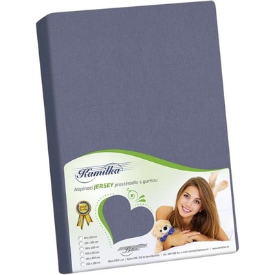 Bellatex Prostěradlo jersey tmavě šedé 200x220