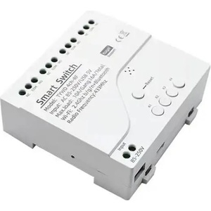  4-канален Tuya Wi-Fi смарт превключвател, 7-32V, 230VAC/10A, RF433