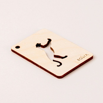 SOJKA Dřevěná vůně do auta - Jaguár obrys