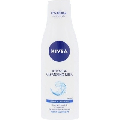 Nivea Aqua Effect osvěžující čistící pleťové mléko pro normální až smíšenou pleť 200 ml