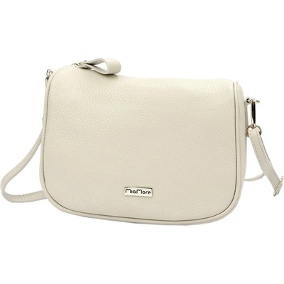 Mia More Malá kožená crossbody kabelka no. 003 béžová
