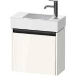Duravit Ketho. 2 - Шкафче за умивалник 44x48x24 см, 1 врата, панти отляво, лъскаво бяло K25072L22220000 (K25072L22220000)