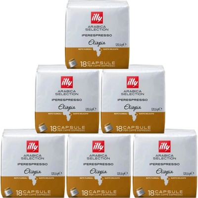 Illy IperEspresso Etiopia Kávové kapsle balení 6 x 18 ks