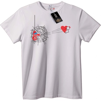 NOONEBRAND Тениска Spider-Man сърце паяжина - 2XL, White
