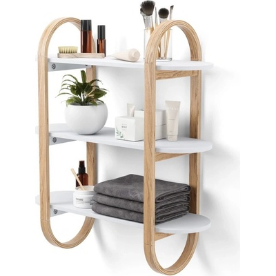 Umbra Nástenná polica BELLWOOD V. 75 cm biela/prírodná