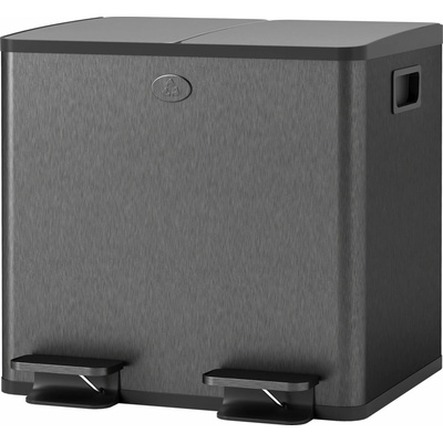 Homcom Odpadkový koš 2 x 15 l černý