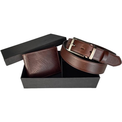 Penny Belts Set koženého opasku 35-020-1-506 s peněženkou