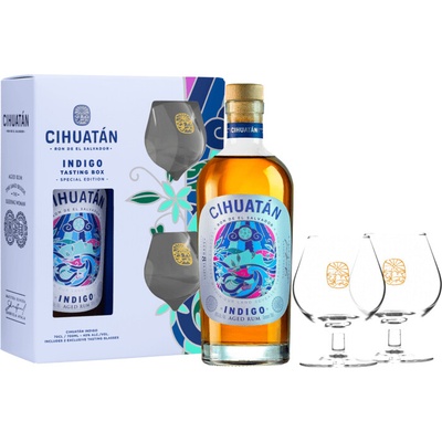 Cihuatán Indigo 8y 40% 0,7 l (darčekové balenie 2 poháre)
