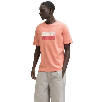Тениска Jack & jones Fusion Dots Print short sleeve T-shirt - Orange (Persimmon)