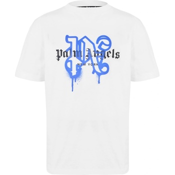 Palm angels Тениска PALM ANGELS Palm Ny Mono Tee Sn99 - White Blue