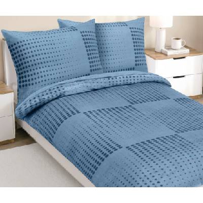 Bellatex Mikroflanelové obliečky Modrý puntík 140x200 70x90