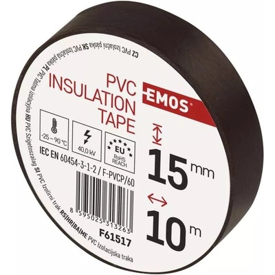 Emos F61517 izolačná páska 15 mm x 10 m PVC hnedá