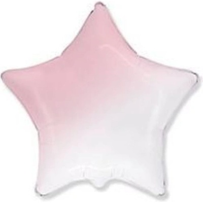 FLEXMETAL Balón fóliový hvězda ombré růžovobílá 48 cm