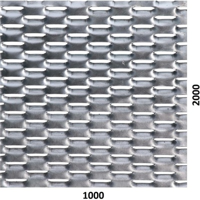 Hliníkový tahokov, kosočtvercové oko: 47x18mm, můstek: 8mm Šířka: 1000mm, Výška: 2000mm