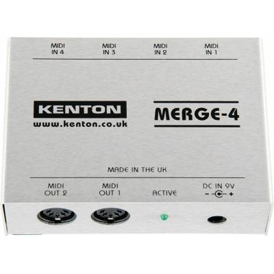 Kenton Merge 4 – 4 MIDI IN to 2 OUT MIDI interface, MIDI rozhranie