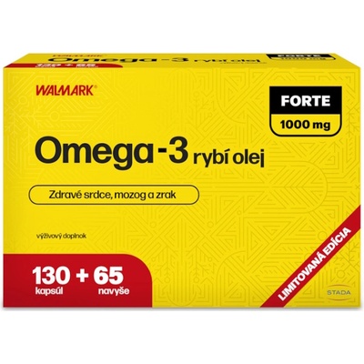 Walmark Omega-3 rybí olej forte promo 130 + 65 kapsúl