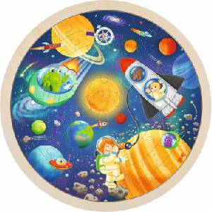 Goki Детски пъзел Goki - Космос (57365) - ozone