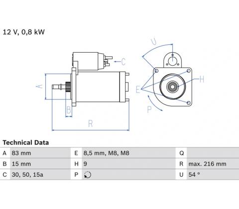 BOSCH Štartér 0986013590