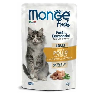 MONGE FRESH CAT kuřecí se zeleninou 85 g