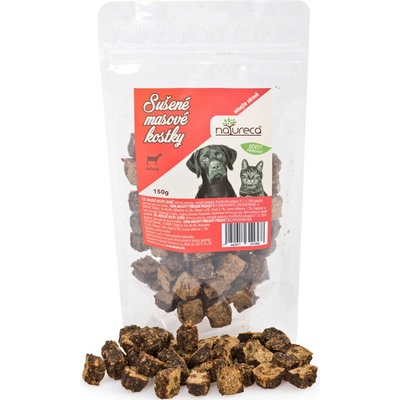 NATURECA maškrta mäsové kocky jahňa 100 % mäso 150 g