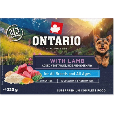 Ontario Adult Dog Lamb with Rice 320 g