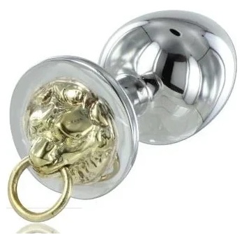 Анален разширител от стомана, тежък, 12см. - Lion Rosebud (D-205406)