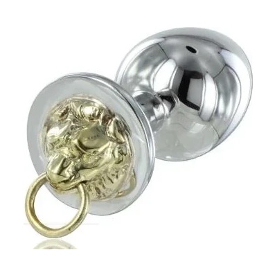 Анален разширител от стомана, тежък, 12см. - Lion Rosebud (D-205406)