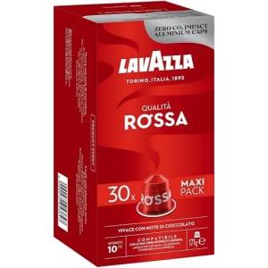  30 бр. алуминиеви кафе капсули Lavazza Rossa съвместими с Nespresso