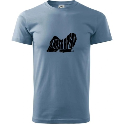 Lhasa Apso nápis v tele tričko Denim