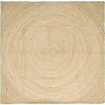 vidaXL Килими за помещение Бяло 200 x 200 cm юта (42010725)