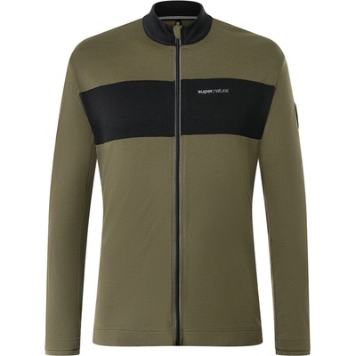 super.natural Gravier LS Jersey olive night/jet black pánský
