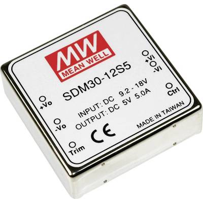 MEAN WELL SDM30-48S12 DC / DC menič napätia 12 V/DC 30 W Počet výstupov: 1 x