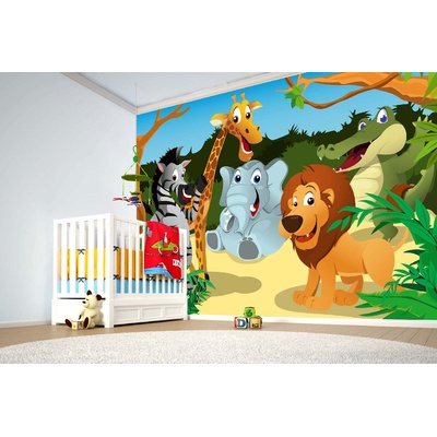 DIMEX ART Самозалепваща се флизелинова фототапета диви африкански животни 375 x 250 см