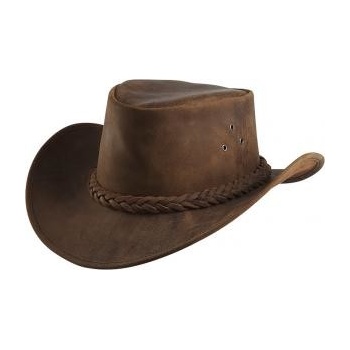 Randol ´s Westernový klobouk Antique kožený hnědý