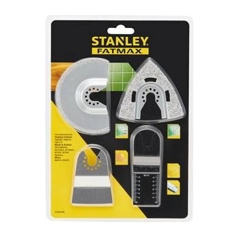 Stanley STA26160-XJ Segmentový karbidový kotouč O 92 mm tl. > 3 mm delta karbidová rašple 73 x 75 mm pevná škrabka HCS 52 x 26 mm ponorný pilový list BiMetal 32 x 40 mm 18 TPI
