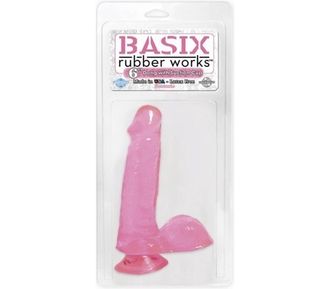 BASIX 6" DONG W SUCTION CUP